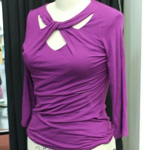NEW With tag INC raspberry 3/4 sleeve  top